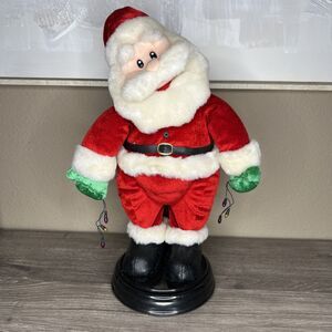 Vintage Gemmy Dancing Santa 15” Animated Figure FOR PARTS OR REPAIR